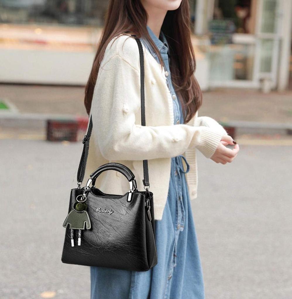 Сумка через плечо Пошетка Ручная На плечо Мини Тоут Слинг На плечо Ручная сумка для женщин из ПУ кожи JP77257 Зеленый [BUKESIYI] Женская