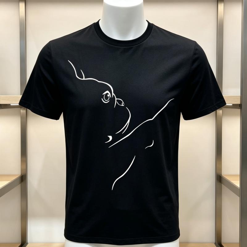 French Bulldog Illustration Line Art Bulldog Lovers Tshirt Unisexs Clothing And Wounisexs Clothing 2026 Summer New Fashion T Shirt