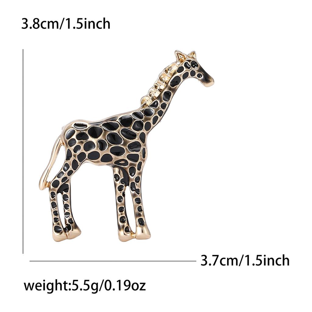 Модная мультяшная брошь из эмали и сплава с жирафом, изысканная универсальная женская одежда, украшение на корсаж