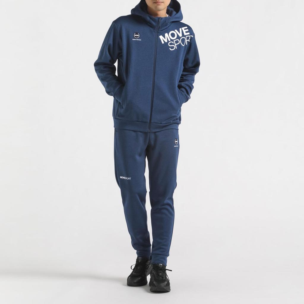 Толстовка Descente Худи на молнии Стрейч Тренировочная Беговая Темно-синяя 2L [Move Sports]