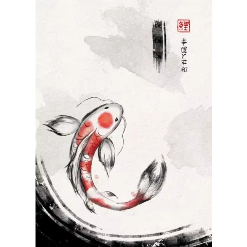 Japanese Art Cat Samurai Canvas Poster  Animal Print for Living Room Wall   Home ation Picture