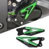 Motorcycle Pedal Guards Aluminum Alloy Pedal Protectors for ZX6R ZX 6R ZX6R 2025 ZX-6R 2019-2024 (Green) [Used]