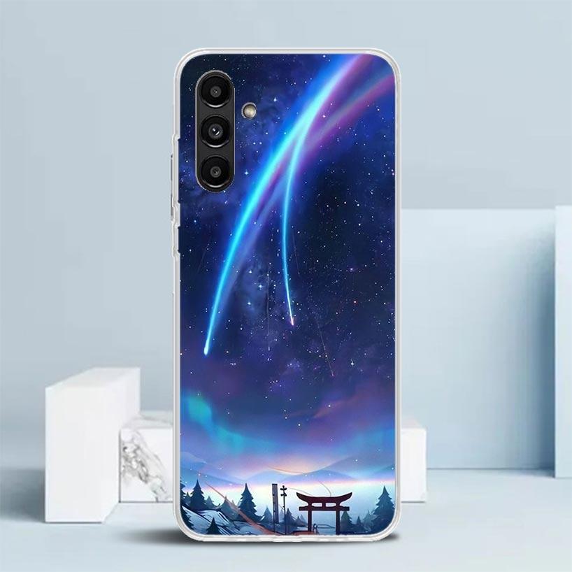 Эстетичная Аниме Пейзажная Обложка для Samsung Galaxy A17 A37 A57 A16 A26 A36 A56 A15 A14 A55 Чехол для Телефона A13 A53 A25 A35 A24 A34 A23