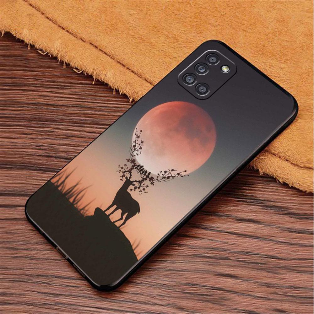 For Samsung Galaxy A02s A12 A31 A41 A32 4G A71 A21s A51 A52 A72 A53 A52s 5G A22 Deer Hunting Camo Cellphone Cases Phone Funda