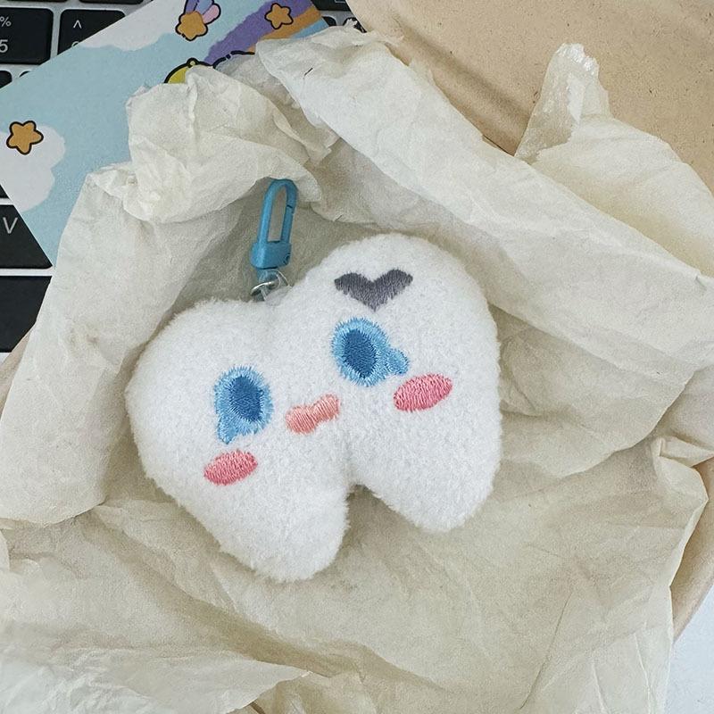 Милый мультяшный зуб плюшевый брелок Kawaii мягкий кулон Keychian креативный рюкзак украшения аксессуары подарки