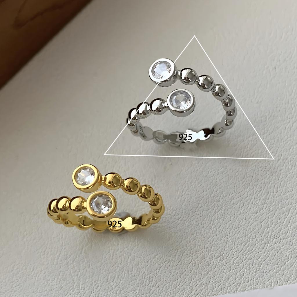 Sam Panda Кольца 925 пробы для женщин Простые Геометрические Ручной работы Неправильные Ретро Кольцо Золотой Циркон Аллергия Для Подарка на День Рождения