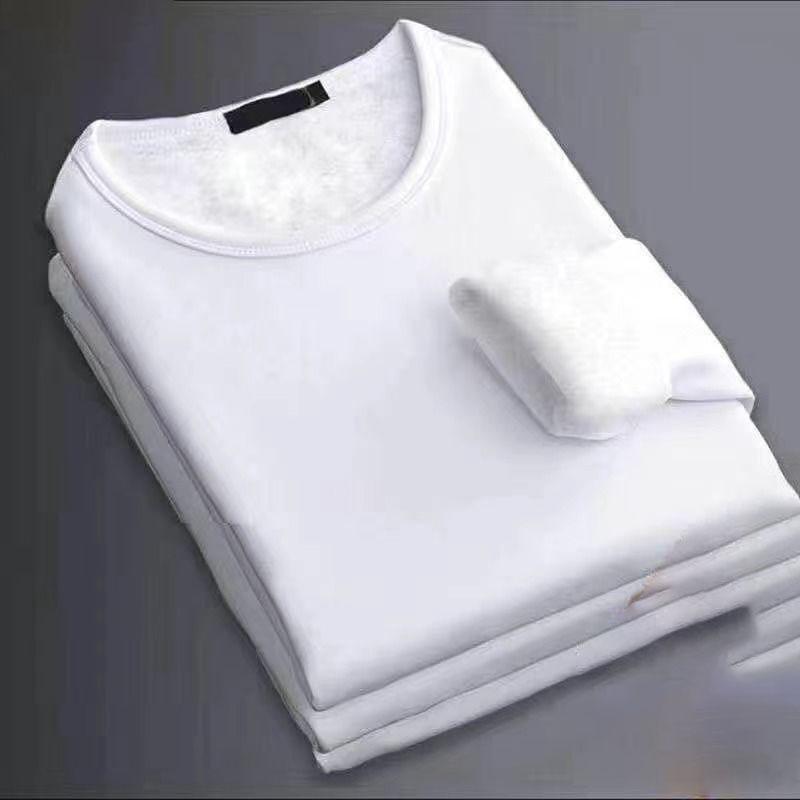 Термобелье для мужчин, верхняя часть, плотная терморубашка, длинный рукав, толстая рубашка, мягкий плюшевый пуловер, теплая футболка