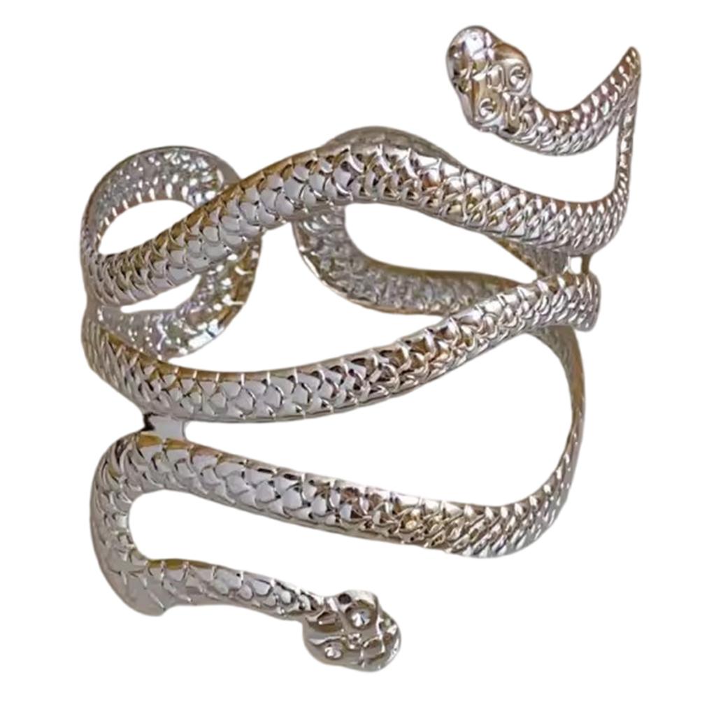 Elegant Armband Chain Blingbling Snake Arm Bracelets for Women Delicate Coils Armlet Armband Open Bangle