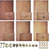 Vintage Stationary Paper and Envelopes Set - 24 Sheets Vintage Letter Papers, 12 Envelopes, 12 Retro Pendant, 12 Rope, Aged Stationery Letter Writing