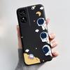 Casing For TCL 40 Nxtpaper 4G / TCL 50 SE Phone Case Aesthetic Cute Cat Astronaut Black Soft Silicone Case Shockproof Back Cover