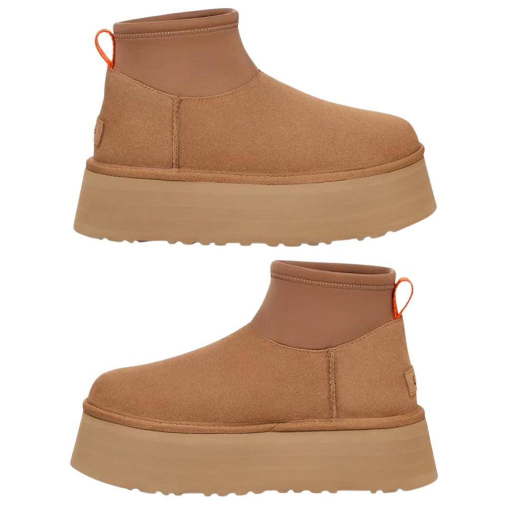 Shearling Boots Shoes Short Thick Sole Suede Neoprene Classic Mini Dipper W CLASSIC MINI DIPPER BOOT 1168170 CHESTNUT [UGG] Women's US8(25.0cm) [Item]