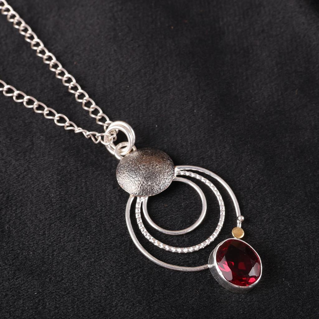 Pink Rubellite Gemstone Jewelry, 925 Solid Sterling Silver Pendant, Beautiful Silver Pendant, Handmade Healing Pendant For Women