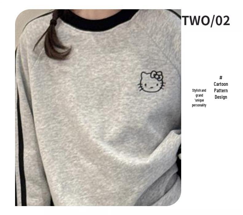 Девочковая толстовка Hello Kitty с начесом - Коллекция Осень/Зима 2025