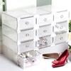 Clear Storage Organizer for Home - Foldable Plastic Thicken Crate, Clothes and Shoes Drawers, Save Space Accessories