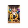 Personalized 60th Cartoon Portrait Poster 68th Caricature Prints Cartoon Portrait Canvas Painting Man Birthday Funny Art Gifts