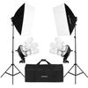 Andoer Studio Photo Lighting Kit with 2 * Softbox  2 * 4in1 Bulb Socket  8 * 45W Bulb  2 * Light