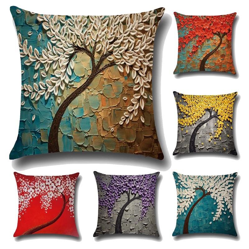 Modern 3d Flower Throw Pillowcase For Living Room Couch Bedside Home Accessory