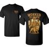 Worked To Death Shirt with Skeleton Correctional Officer and Bulldog Guard Dog Unisex T-Shirt