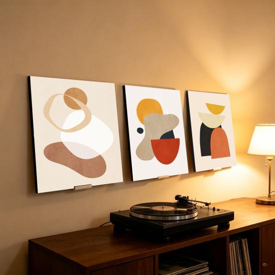 Wall Mounted Album Holder Adhesive Vinyl Record Mounts, Easy Installation Acrylic Floating Display for Dorm Shelves, Strong Hold Displaying