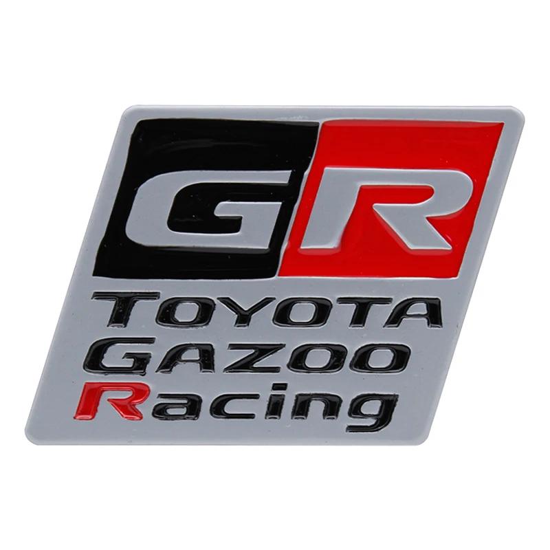 GR Logo 3D Metal Car Emblem Stickers TUJAE4T Decor Rear Tail Body Decals For Toyota Corolla Yaris Aygo Prius MGJCR RAV4 Crown CHR Camry Auris