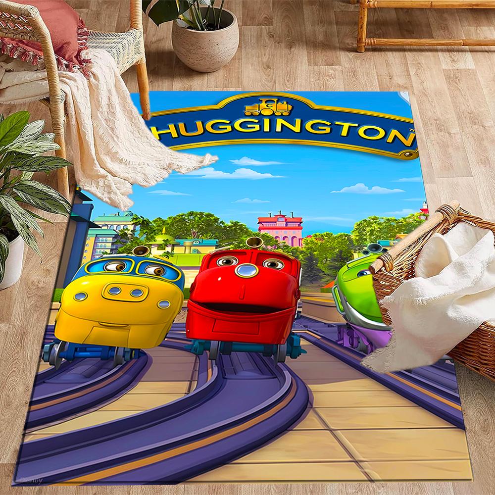Train Adventure: Titipo's Journey Floor Rug Office Rug Design for Decorate room Playrooms Foyer Living Rooms Anti-slip Rug Anime Office Decor