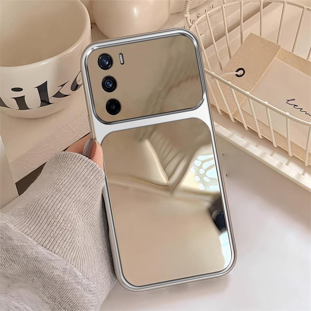 Чехол для realme C71 Модный Большое Окно Зеркальный Чехол для Телефона