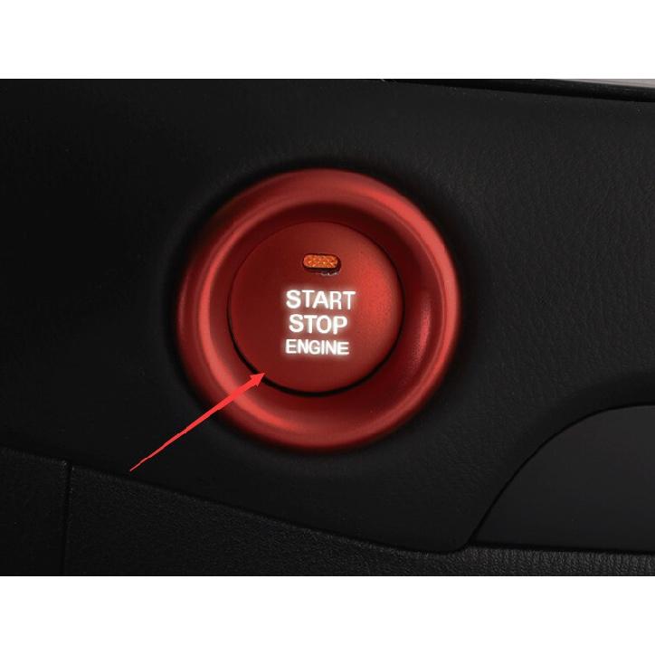 Red Aluminum Car Start Button Ignition Switch Cover Trim For Mazda CX-5 2017-24