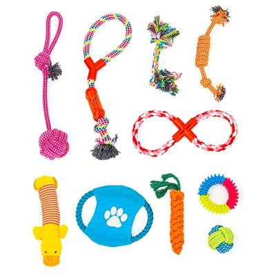Игрушка-веревка Need the Pet Dog Tug Play, набор из 10 предметов, 1 комплект, разные цвета