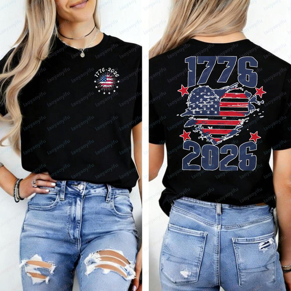 America 17762026 TShirt Birthday Sweatshirt America Independence Day Flag Fourth of July Celebrate of Tee Unisex Clothes Tops