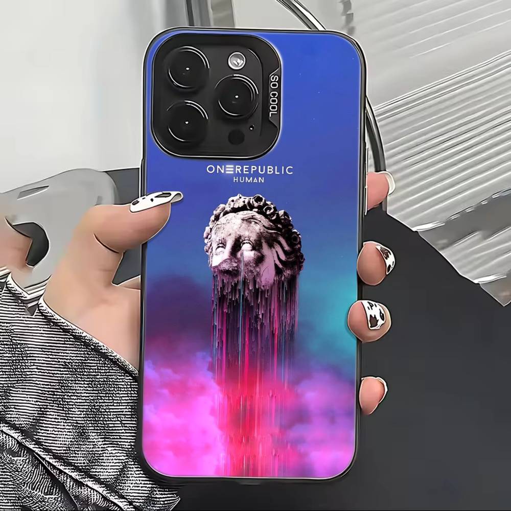 Чехол для телефона Rock B-Band OneRepublic для iPhone 17,16,15,14,13,12,11 Plus,Pro Max,XS,Цветной серебряный внутренний чехол
