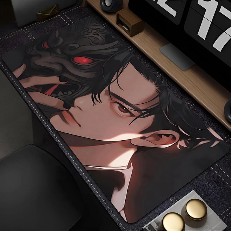 Mouse Pad Laptop Gaming New Mousepad PC Accessories Devil Oni Mask Keyboard Pad Non-Slip Soft Computer Anime Cool Boy Desk Mat