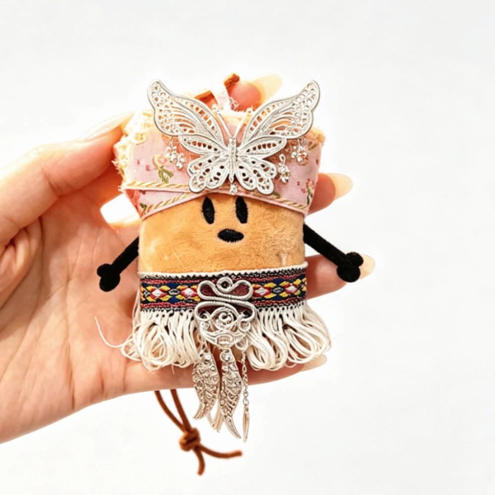 Ethnic Style Plush Potato Keychain Creative Plush Backpack Ornament Creative Gifts