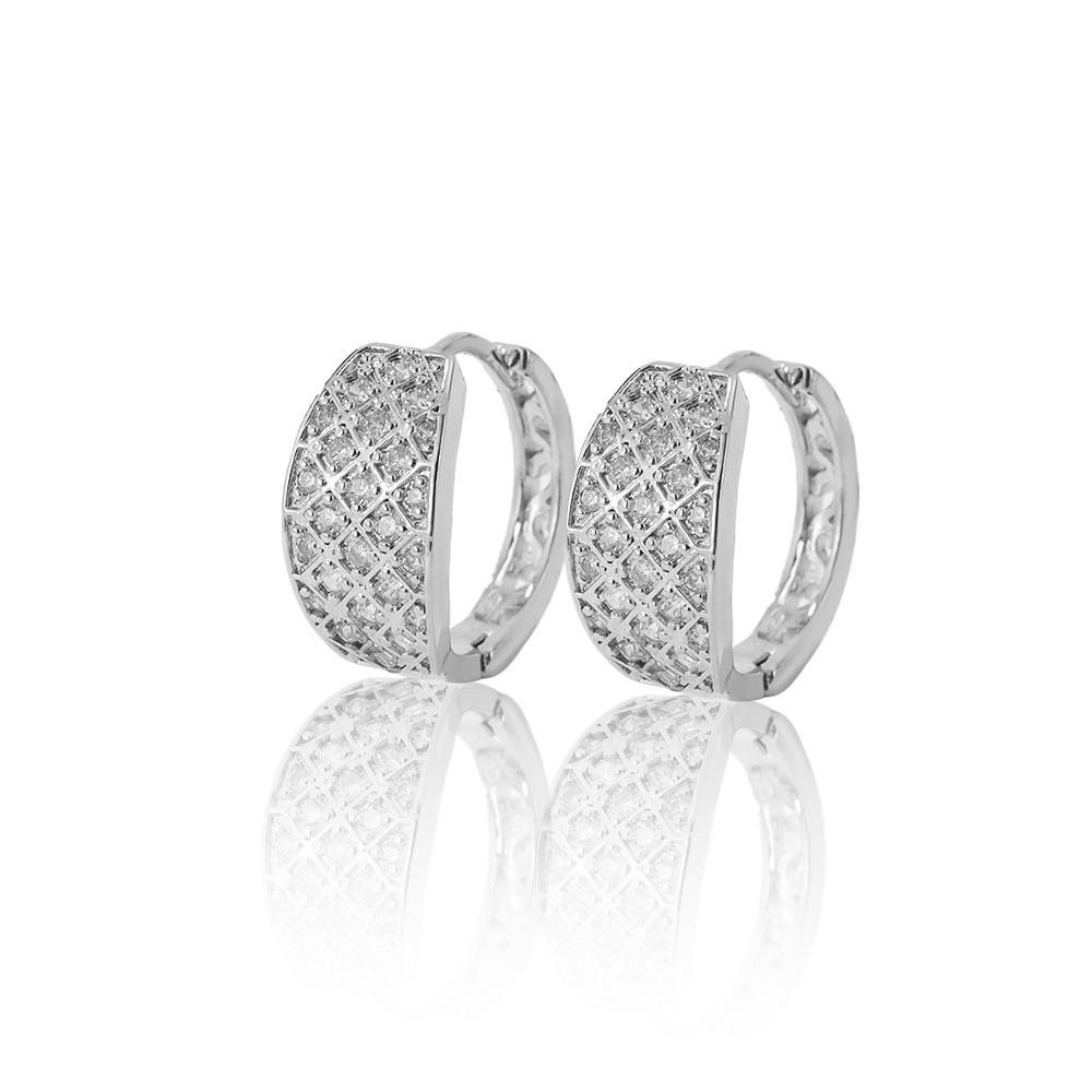 Color Earrings Women'S Jewelry Selection, Fashionable Multi-Style Zircon Earrings Inlaid With Zirconium Exquisite Jewelry