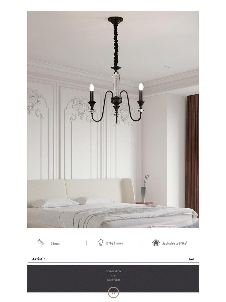 Роскошная французская люстра из чистой меди: Ретро Подвесной Светильник-Свеча для Гостиной, Столовой или Главной Спальни