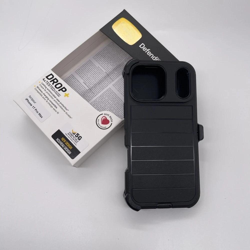 Чехол серии Defender Pro для iPhone 17 Pro Max Air 16 15 14 13 Официальный Оригинальный Ott BOX Защита камеры Противоударная крышка Клипса