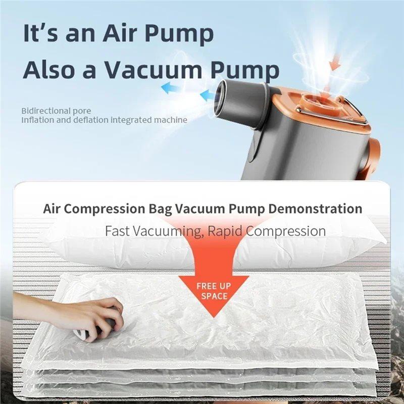 Well-Electric Air Pump Quick Inflate Deflate Pump For Vacuum Bags Swimming Ring Air Bed Cushions Home Outdoor Air Pump