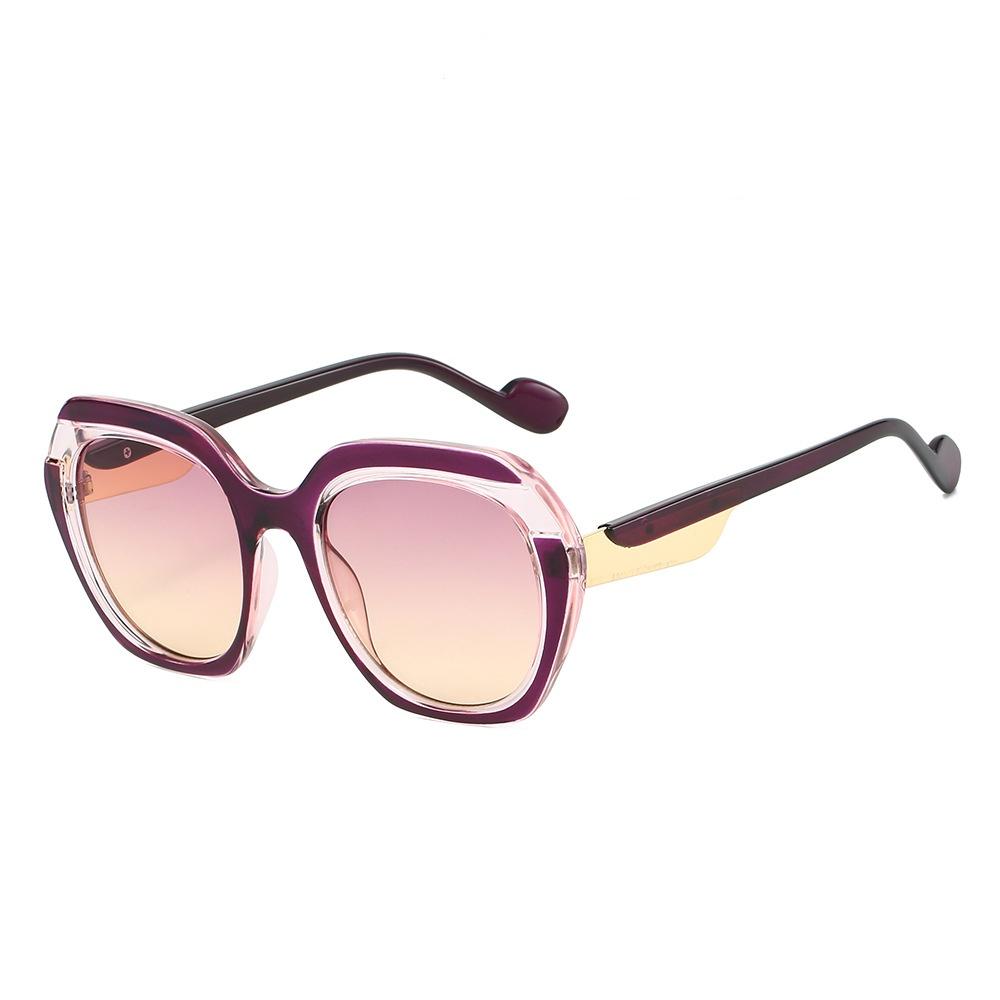 New Retro Leopard Gradient Oval Women Sunglasses Luxury Color Matching Frame Design Fashion Trend Men Sun Glasses UV400