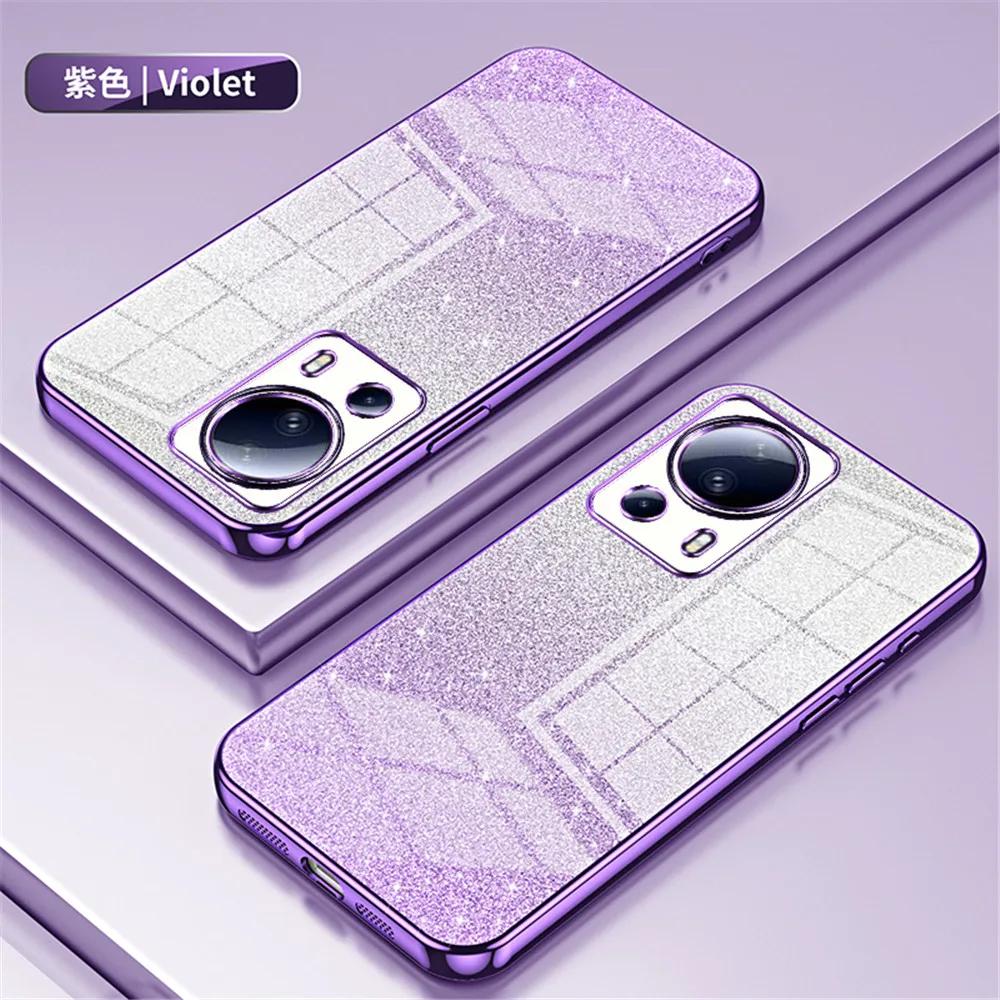 Роскошный блестящий чехол с градиентным покрытием для Xiaomi POCO X6 X5 X4 X3 Pro Mi 12 13 11 Lite 5G NE 11T 12T 13T 14 Pro, мягкий чехол