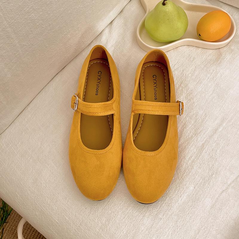 Модные французские туфли на плоской подошве красного цвета с легким ртом, женские, новинка 2025 года, универсальные туфли Мэри Джейн