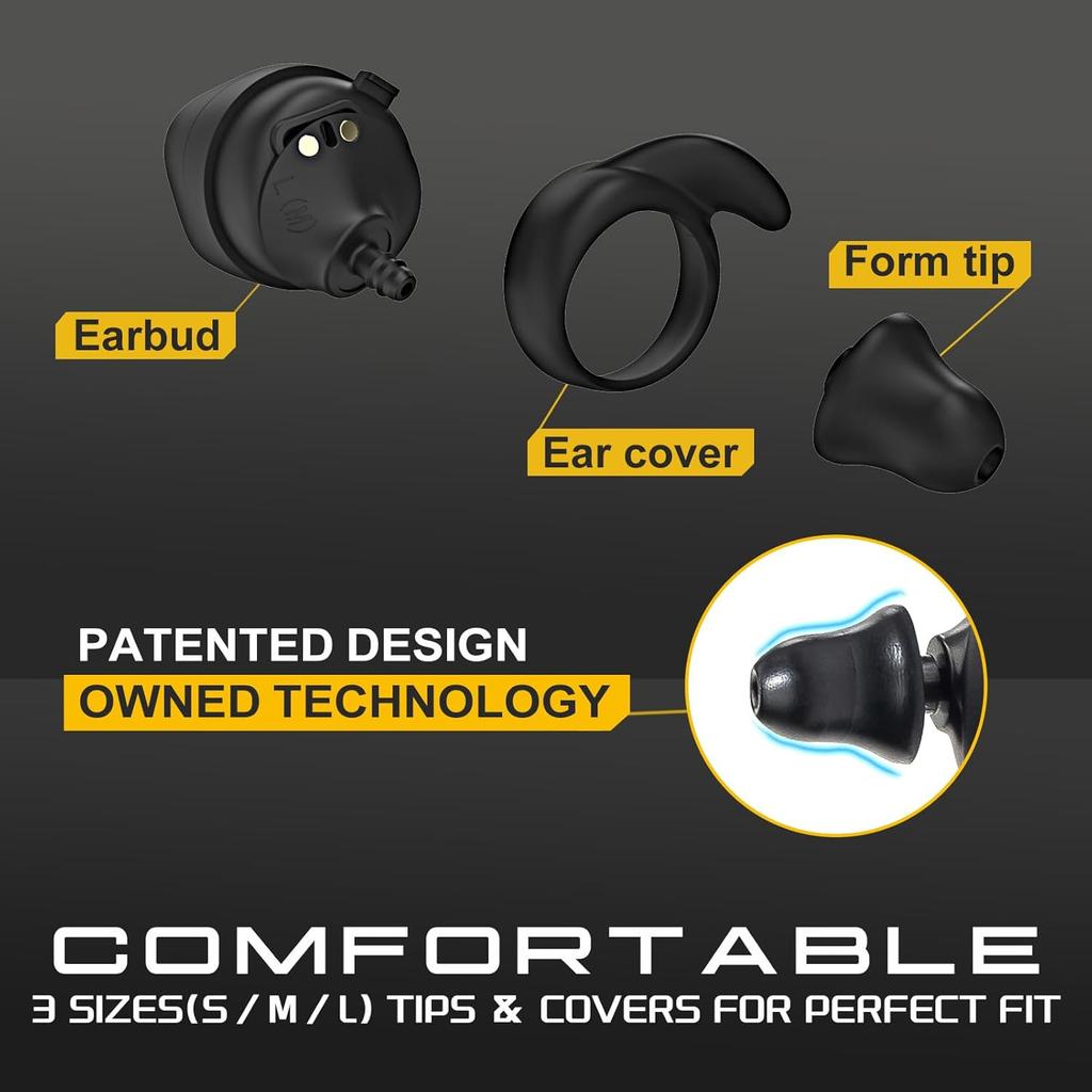 НОВЫЕ EARMOR M11T PRO Улучшенная электронная защита слуха для стрельбы, NRR 11 дБ, Шумоподавление и усиление звука для охоты