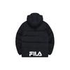 Fila Fusion Solid Color Fashion Casual Hooded Warm Down Jacket Men Jackets Deep-Black T11M241915FBK