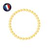 Bracelet - - Genuine Freshwater Cultured Pearl 5-6 Mm - High Resistance Elastic - Gold
