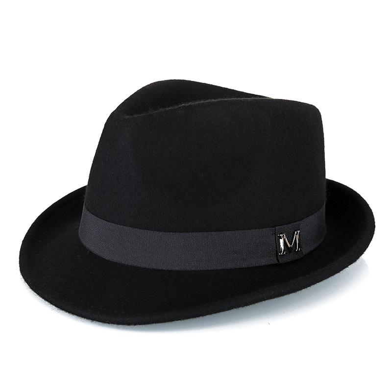 Pure Wool Men'S Hats, Green Middle-Aged And Elderly Top Hats, Warm Outdoor British Jazz Hats In Autumn And Winter, Directly Approved By Manufacturers