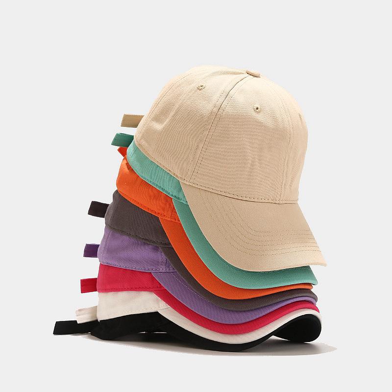 Custom logo 6 Panels Solid Color Cotton Baseball Caps Soft Top Dad Caps Outdoor Sport Sun Hat Baseball Caps