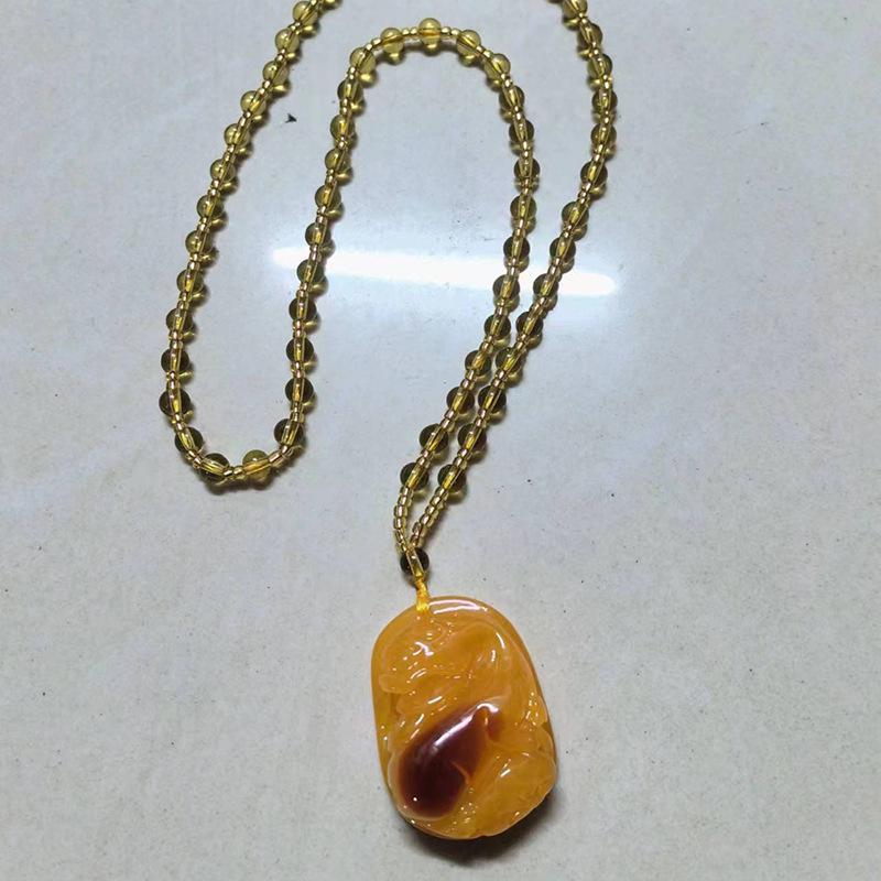 Этнический стиль бисерная подвеска из янтаря цепочка для свитера