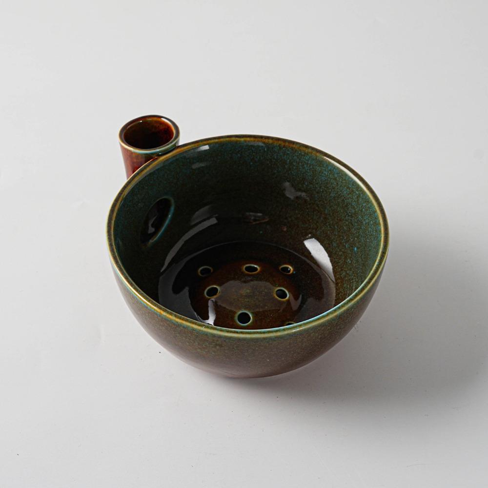 Ceramic Swirl Berry Washing Drain Bowl Dynamic Vortex Fruit Cleaning Bowl for Vegetable Fruits