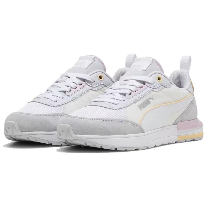 Puma R22 Удобные Универсальные Кроссовки с Низким Верхом Женские кроссовки Белый Серебристый 387066-37
