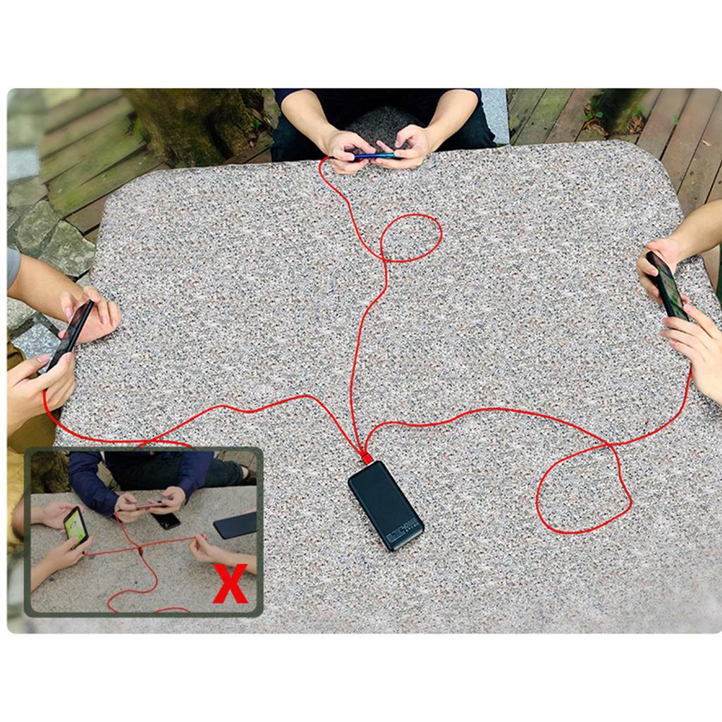 3-в-1 USB-кабель, USB на 3x Type-C Разъем Шнур питания Провод Быстрая зарядка Зарядная линия Удлинительный кабель