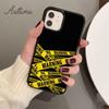 Забавный чехол с надписью «Осторожно, опасность» для iPhone 11 12 13 14 Pro Max mini XR XS SE 2020 6S 7 8 Plus Samsung Galaxy S21 S22