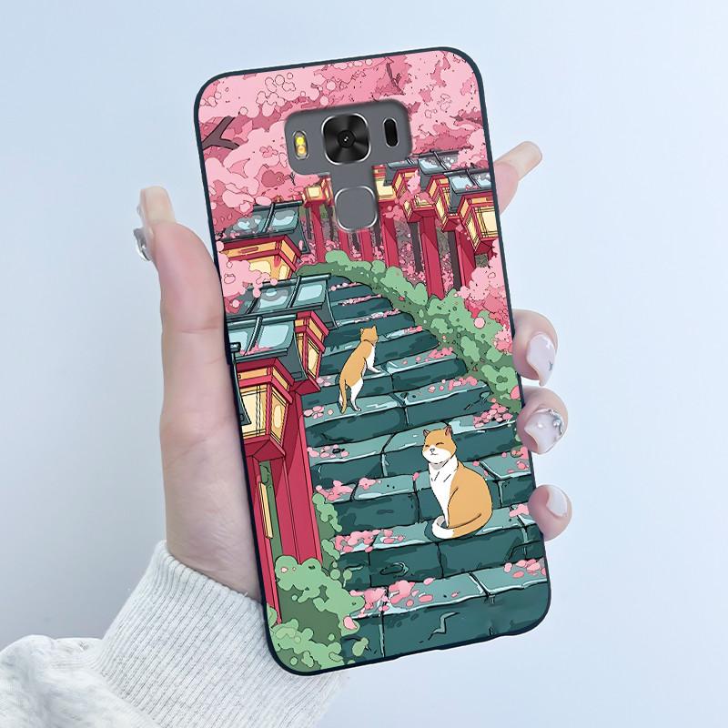 Чехол для Asus ZenFone 3 Max ZC553KL Capa Coque Милый Мультяшный Принт Чехол Защитная Крышка Мягкий Силикон Черный Корпус Funda